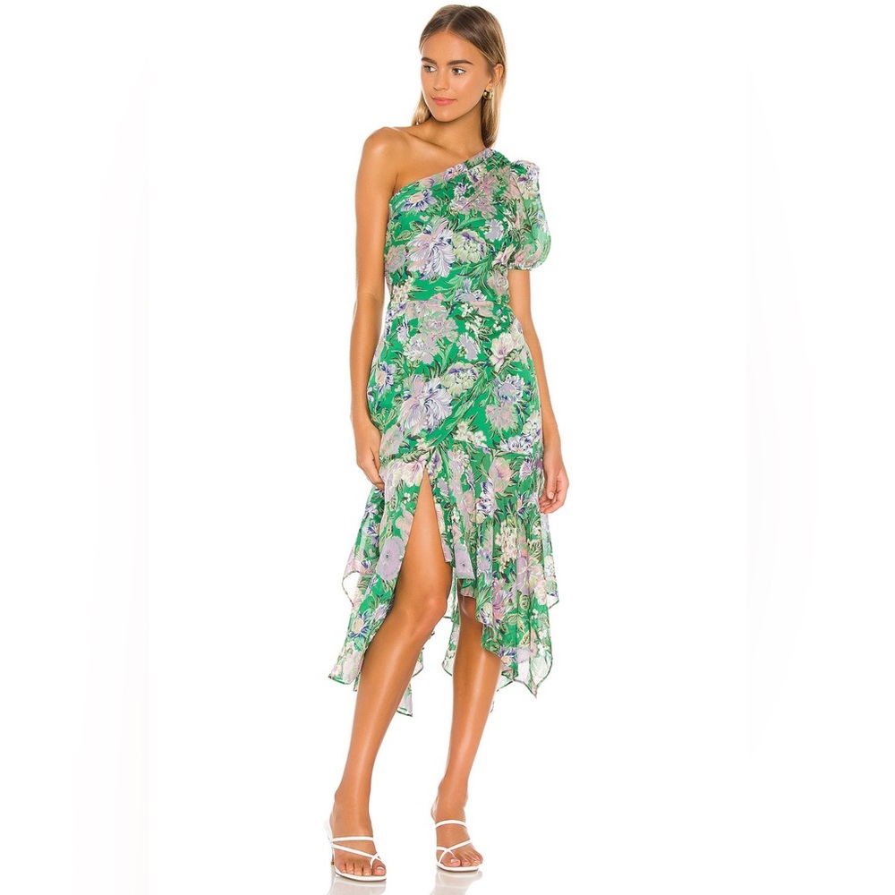 ASTR Santorini One Shoulder Midi Dress